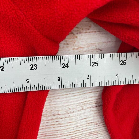 Apple Employee Embroidered Logo Fleece‎ 1/4 Zip Pullover Women's L Red - Picture 8 of 9